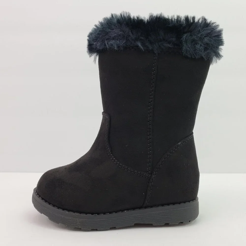 NEW Cat & Jack Leah Toddler Girls Size 5 Black Winter Snow Boots